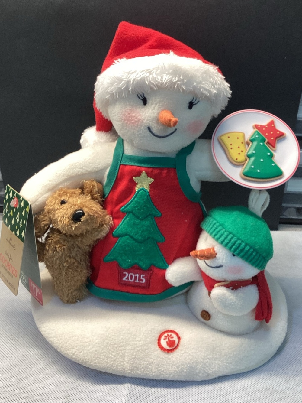 2015 Hallmark Musical Plush Snowman Time For Cookies Sound Motion With Tags